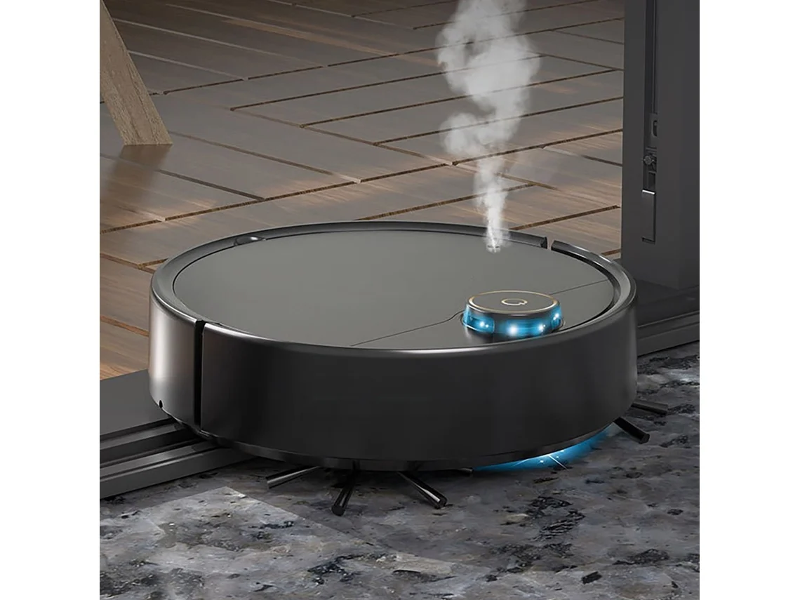 Robô Aspirador e Passa Pano com Vapor 3em1, Para Piso Madeira STELASPLEN