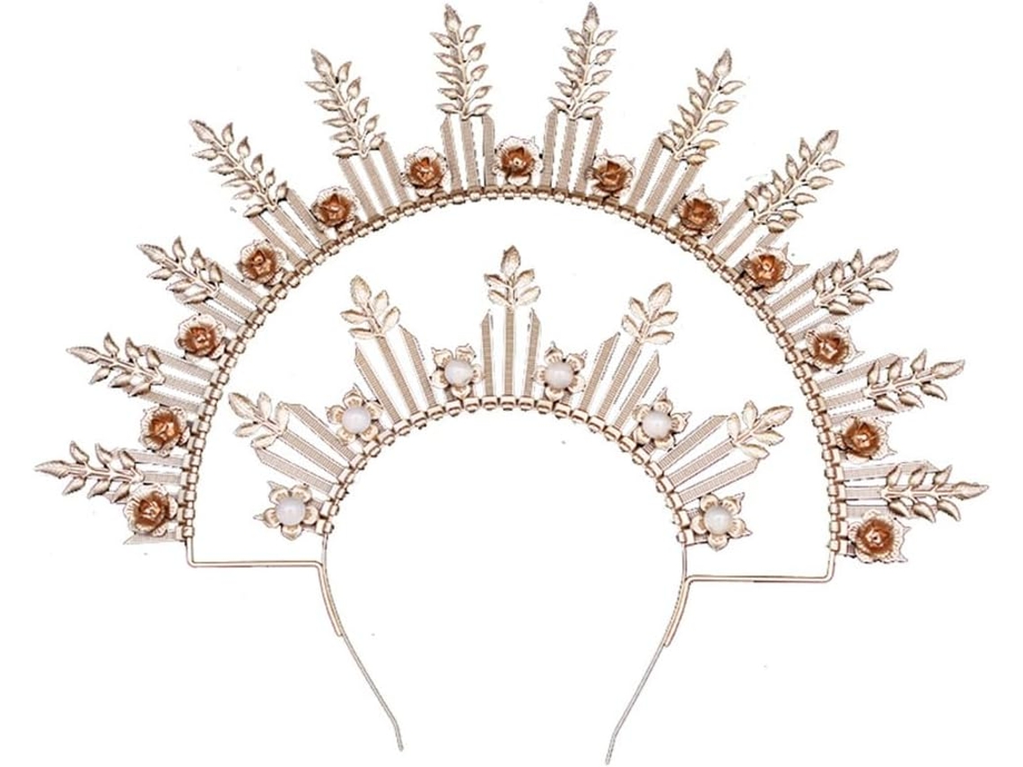 Tiara de Duas Camadas da Virgem Maria para Mulheres SFUSHOS