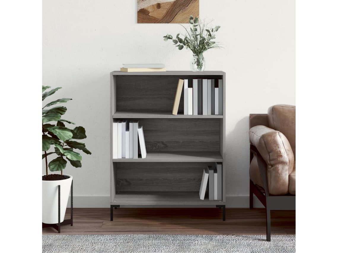 Vidaxl Estante 69,5x32,5x90 Cm Derivados De Madeira Cinzento Sonoma