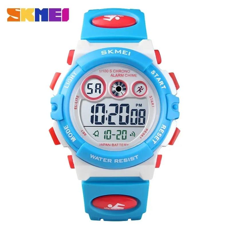 Relógio Infantil MDUG Moderno e Impermeável, Digital Led, Despertador, Data