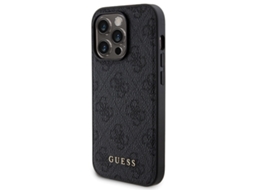Capa para iPhone 14 Pro Max GUESS Pele Sintética Rígida Preto