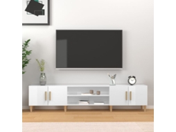 Vidaxl Móvel De Tv 180x31,5x40cm Derivados De Madeira Branco Brilhante