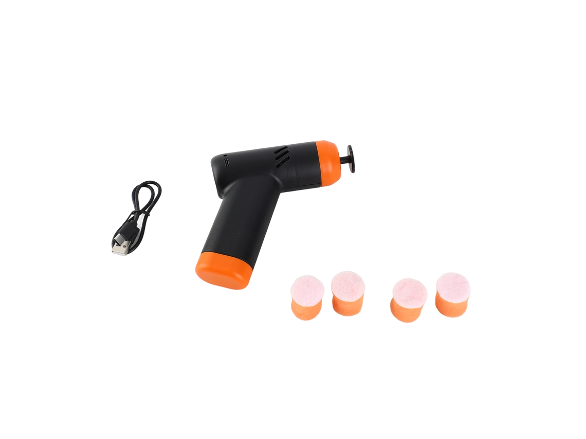 Polidora elétrica portátil recarregável sem fio para carros, kit manual de polimento e enceramento.