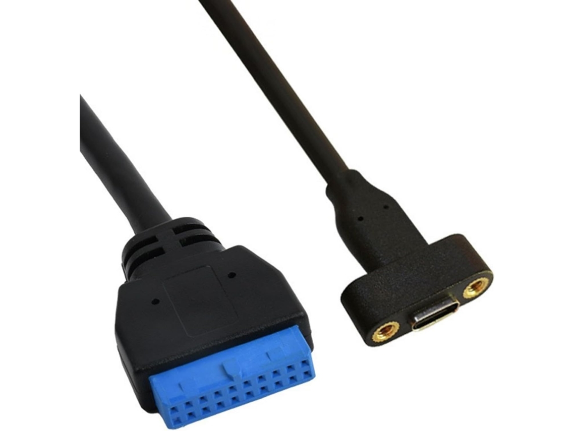 Cabo De Extensão Usb-c Para Idc20p Painel Frontal, Com Conexão Fêmea