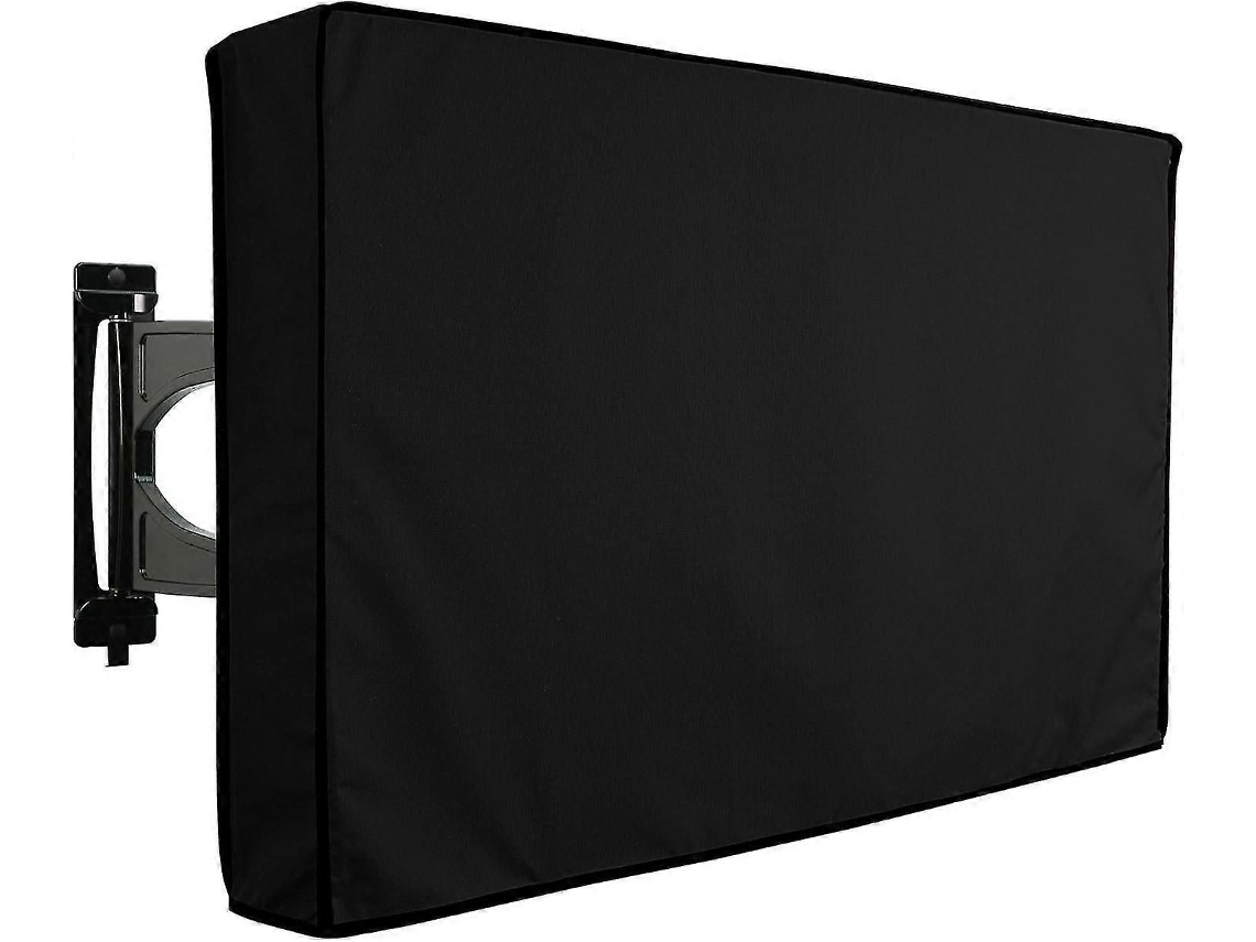 Capa Protetora Para Tv Exterior, Ecrãs E Televisões De Terraço E Jardim - Impermeável E Resistente - Preta - 22-24 Polegadas - Compatível Com