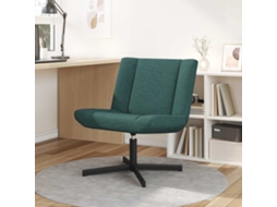 Vidaxl Cadeira Giratória Verde-escuro 63 X 75 X 76 Cm Tecido