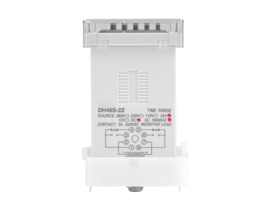 Relé Temporizador Programável Dh48s 2z 0.01s 99h99m 8 pin 24v Ac/dc