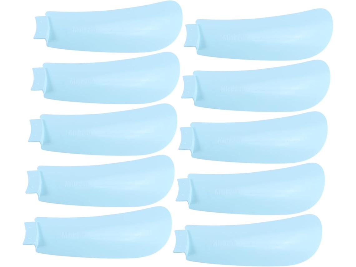Kit Com 10 Pás De Ventilador Universais De Plástico Azul-celeste E Acessórios.