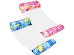 Conjunto De 2 Cadeiras De Piscina Dobráveis ​​portáteis 4 Em 1 Com Tapete Flutuante Para Férias Na Praia.