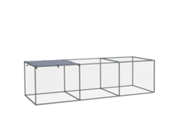 Galinheiro Externo 3m² P/ Pequenos Animais, Aço Galvanizado, 3x1x0,8m