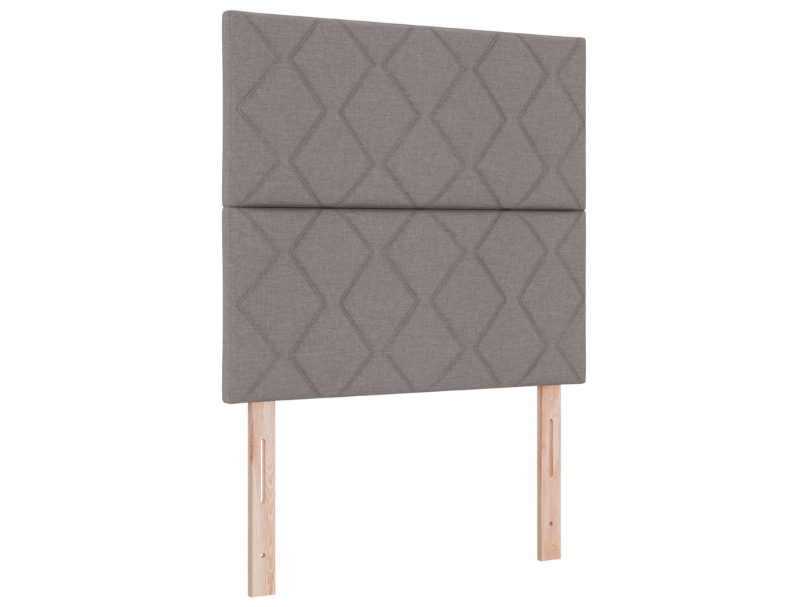 Cabeceira Led  Design De Blocos De Diamante Taupe Vidaxl Tecido (100 Cm)