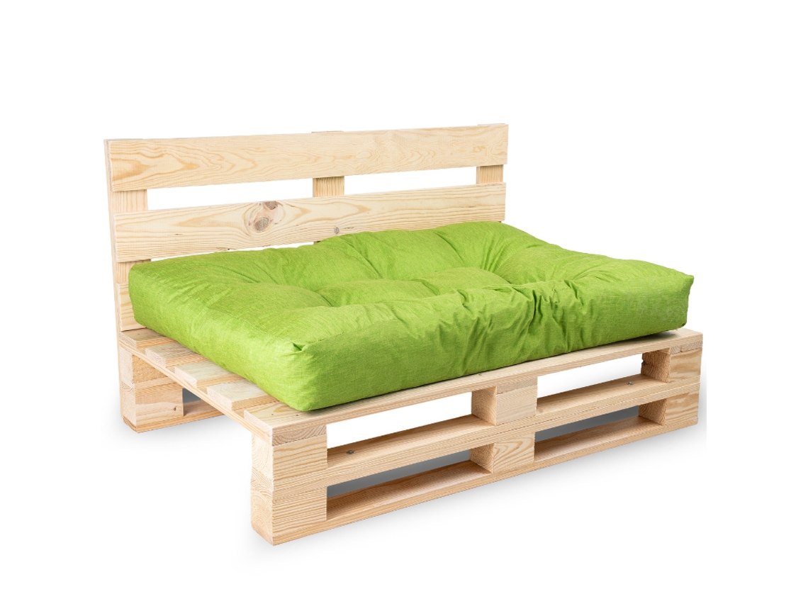 Encosto Almofada Para Paletes Poliéster Bananair 120 X 80 X 15 Cm Verde