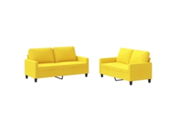 Sofa Set, Sofa Sets Vidaxl Amarelo Tecido (n/a)