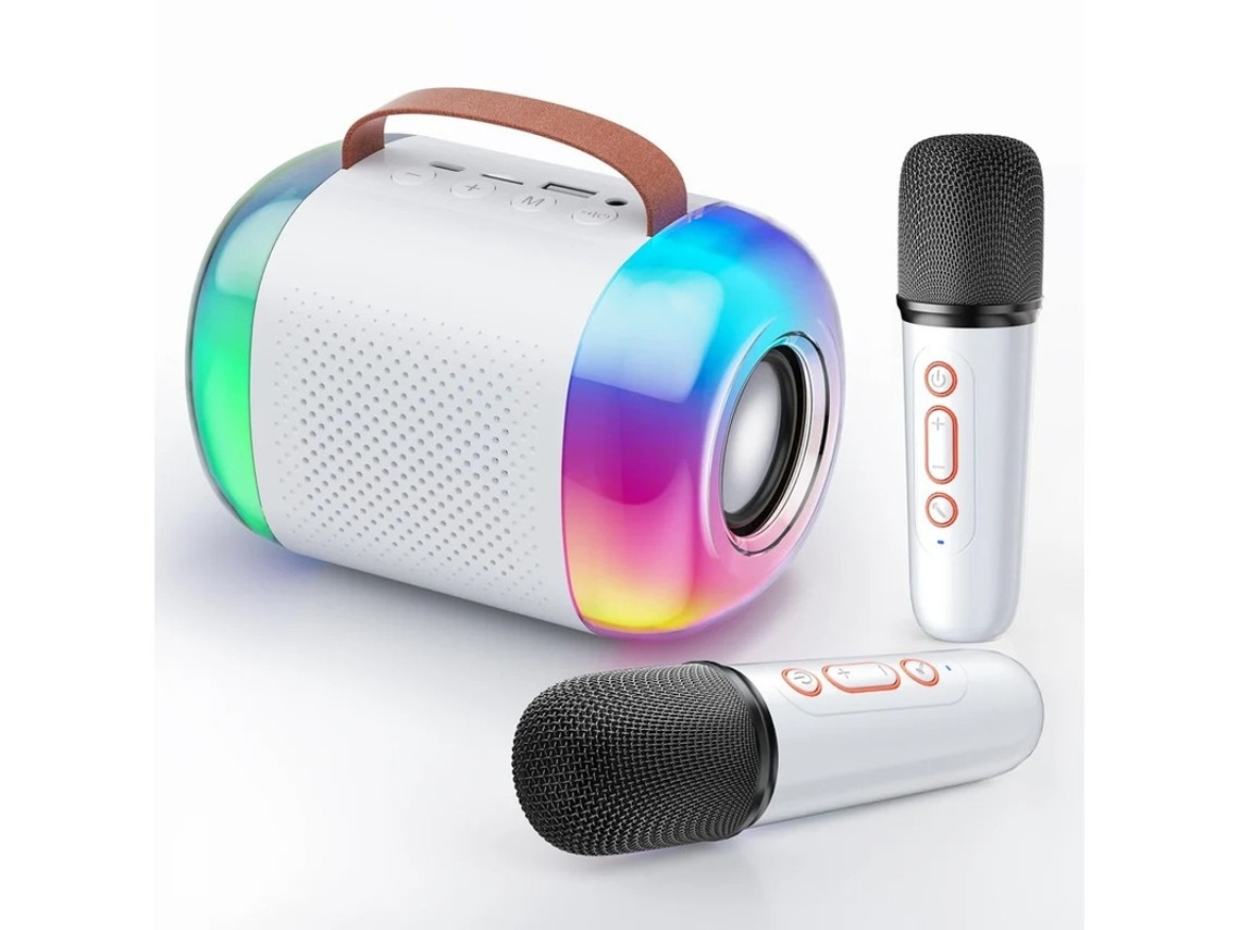 Mini Máquina De Karaokê Para Crianças Alto Falante Bluetooth Portátil Com 2 Microfones Sem Fio Presente Para Meninas Brinquedos De 4 5 Yizhood
