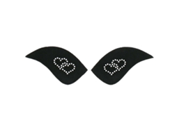 Patch de Strass de Corações Pretoequitheme