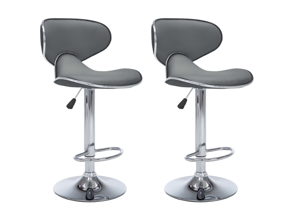 Bar Stool, Bar Stools Vidaxl Cinzeto Couro Artificial (n/a)