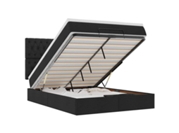 Ottoman Bed, Ottoman Beds Vidaxl Preto Tecido (140 X 200 Cm)