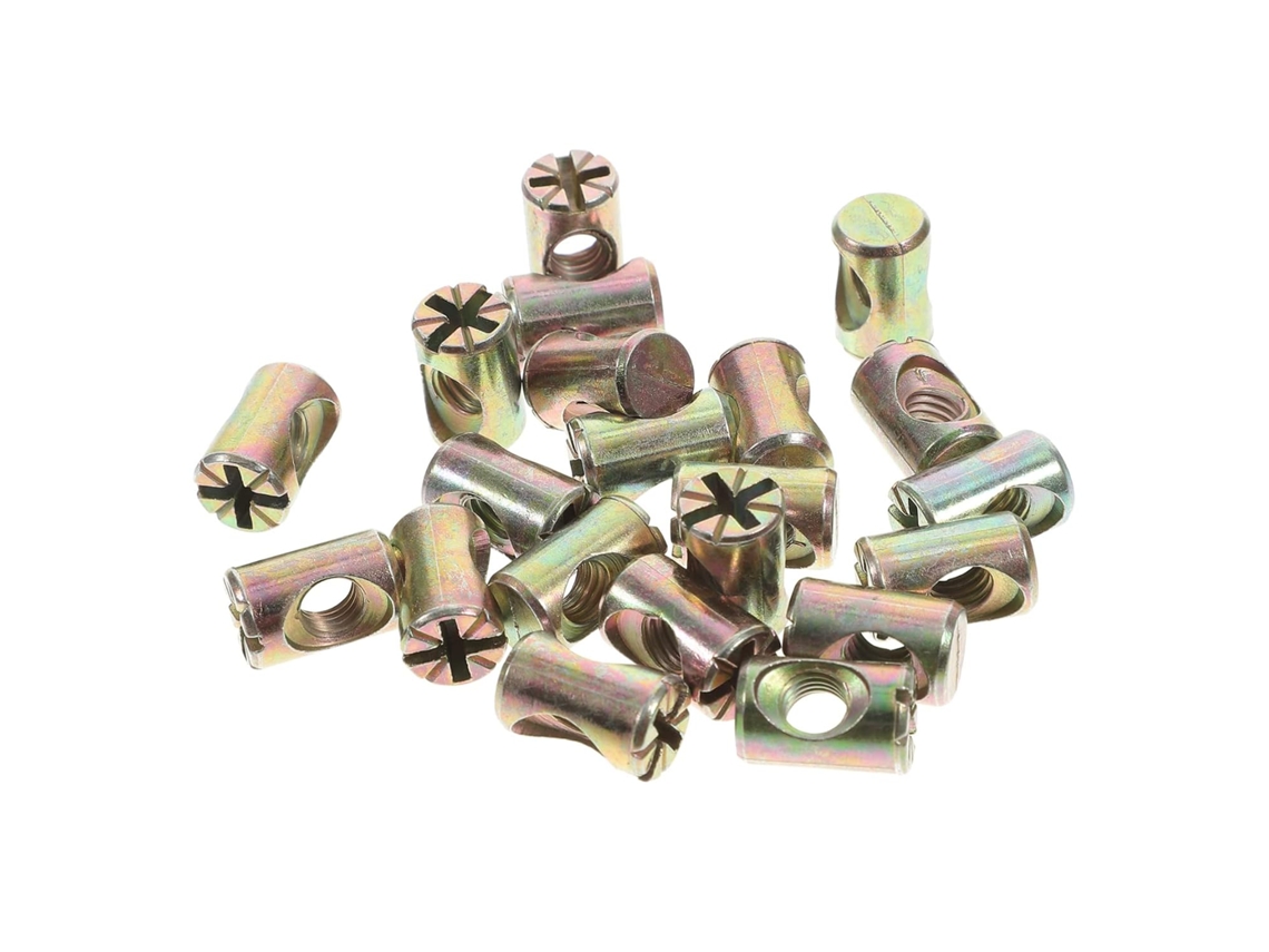 Cabilock 20-porcas Cilíndricas Com Fenda Para Móveis M6x15mm Liga De Zinco Material Duro Melhor Fixação Montagem Planos