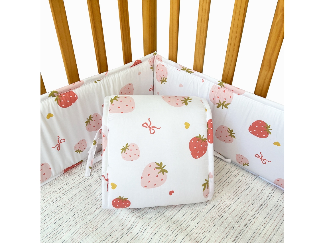 Conjunto de Protetores de Berço PANOONA 4 Peças Brancos (2 X 132 Cm + 2 X 68,5 Cm)