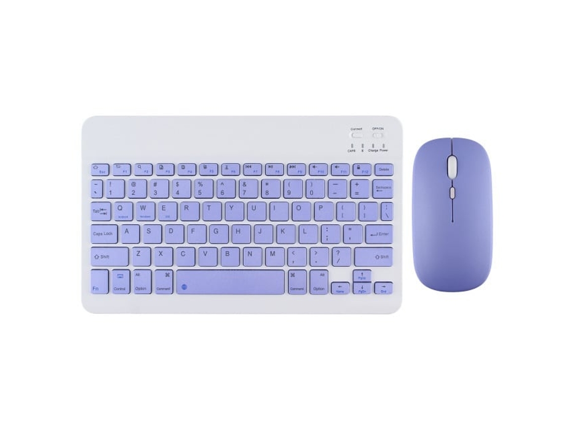 Lurelia Conjunto Teclado Bluetooth E Rato 2.4g Para Tablet 10" Compatível Com Huawei, Xiaomi E Vivo - Transparente