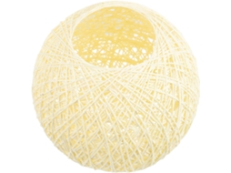 Bola De Juta Natural Trançada De 20 Cm Na Cor Bege Para Luminária, Acessório Criativo Para Pendurar.