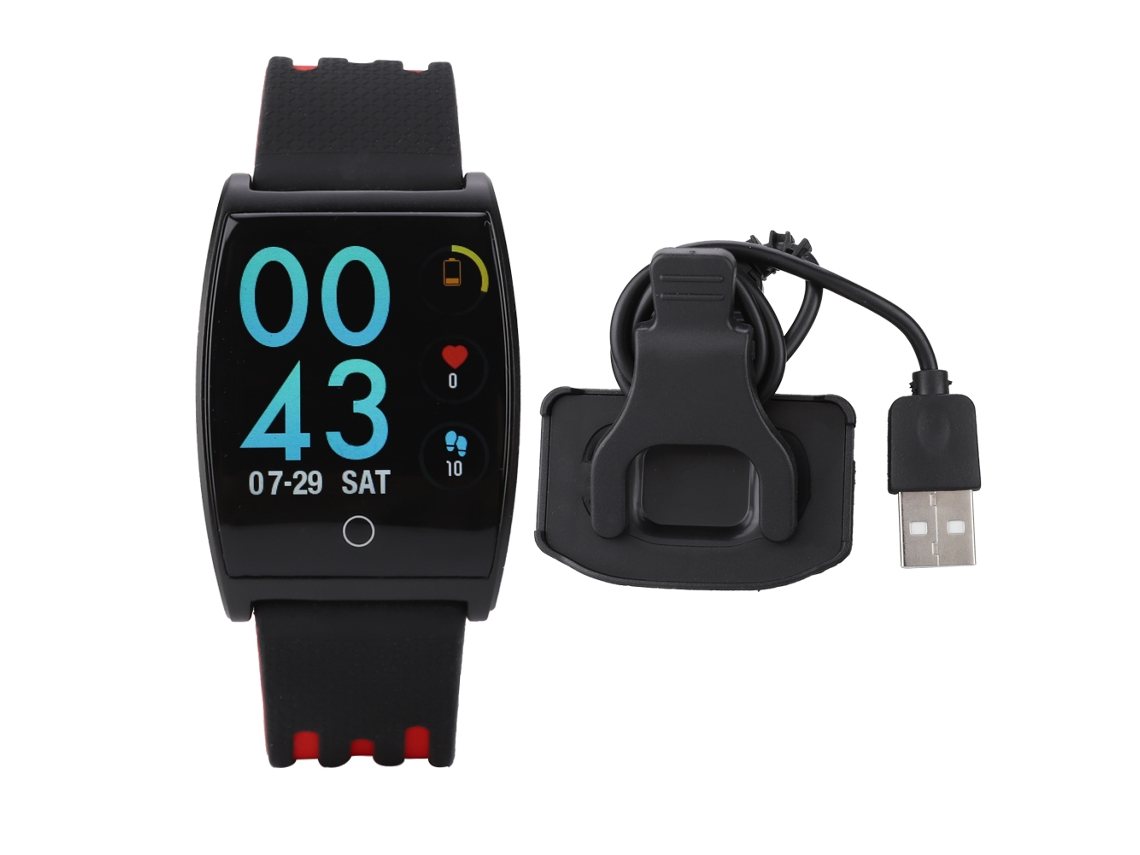 Pulseira inteligente Qs05, 1.3 polegadas, monitor de pressão arterial e resistência à água EOOCOO