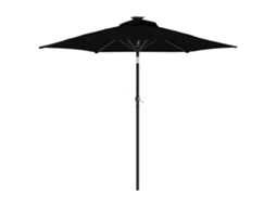 Maison Exclusive - Guarda-sol De Jardim Com Poste De Aço 225x225x212 Cm Preto