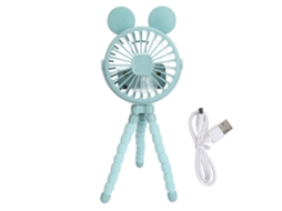 Stroller Fan Rechargeable 3 Level Portable Handheld With Led Light