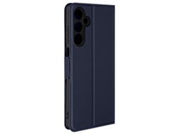 Capa Fólio Portacartões Vídeo Para Samsung Galaxy A15 Ushion Pele Azul