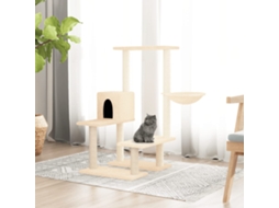 Vidaxl Árvore C/ Postes Arranhadores Sisal 94,5cm Cor Creme
