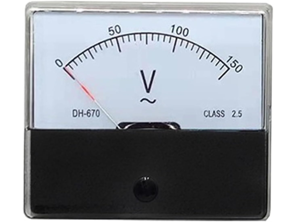Amperímetro Analógico E Voltímetro De Painel Dh-670 Para 150 V
