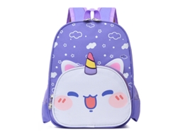 Mochila Eifson 3D para Creche, 3-6 Anos, Divertida - Roxo