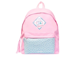 Mochila Escolar Em Poliéster Coleção Pastel 2 Compartimentos Leve