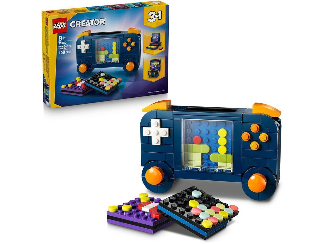 Lego® 31380 Creator 3em1 Console Retrô – Console que se transforma em Fliperama ou computador