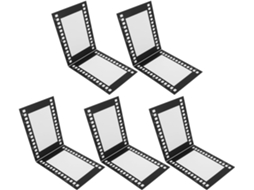Conjunto 5 Molduras Papelão Horizontais 6 Polegadas Estilo Cinema Painel Duplo Álbuns Recortes Decoração Mesa GOKOCO