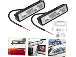 Barra de luz LED em alumínio e policarbonato com dissipação de calor, 16 LEDs, 48 W, em Prova D'água.