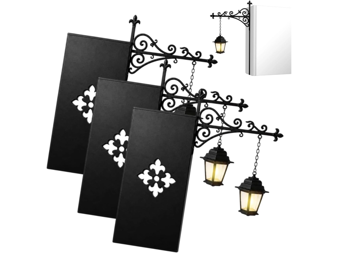 Conjunto De 3 Lanternas Biblioteca - Iluminação Decorativa Para