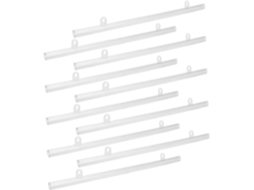 Conjunto de 10 expositores de PVC Sosoport para exibição de cartões e rolos, capas de chuva, para publicidade e supermercados.