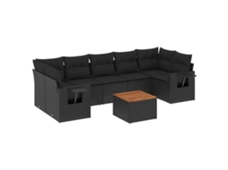 Garden Sofa Set, Garden Sofa Sets Vidaxl Preto Rattan / Vime (n/a)
