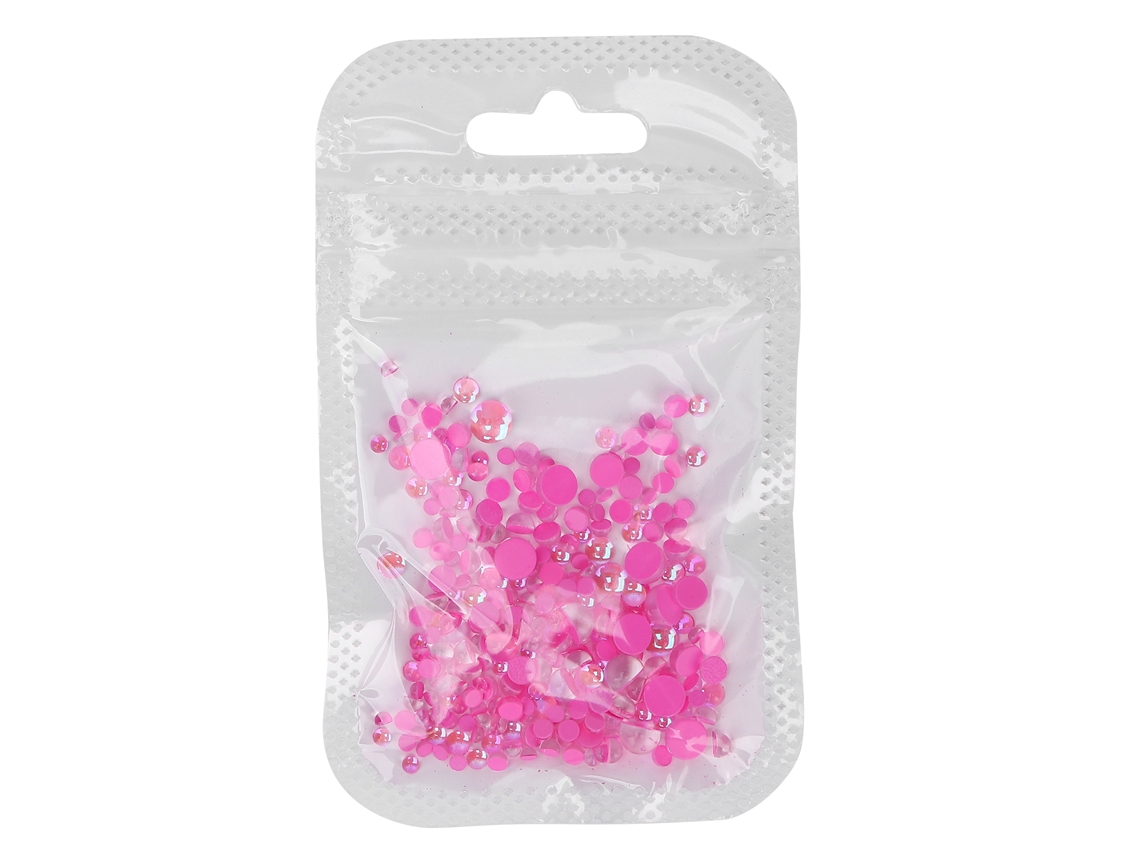 300 Peças De Pérolas Diy De Meia Lira Com Fundo Plano Para Decoração De Unhas Tamanhos Mistas