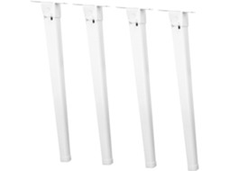 Tehaux Conjunto De 4 Pés Dobráveis Ferro Para Mesa Laptop, Brancos, 28cm, Resistentes E Dobráveis, Para Móveis, Mesas De