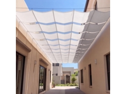 Toldo Retrátil À Prova D'água Com Proteção Uv 135 X 210 Cm Em Tecido Pes Para Pátio