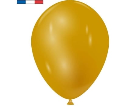 Balão Látex Francês Metálico Dourado 30Cm X10 R/34790 BALLON PUB