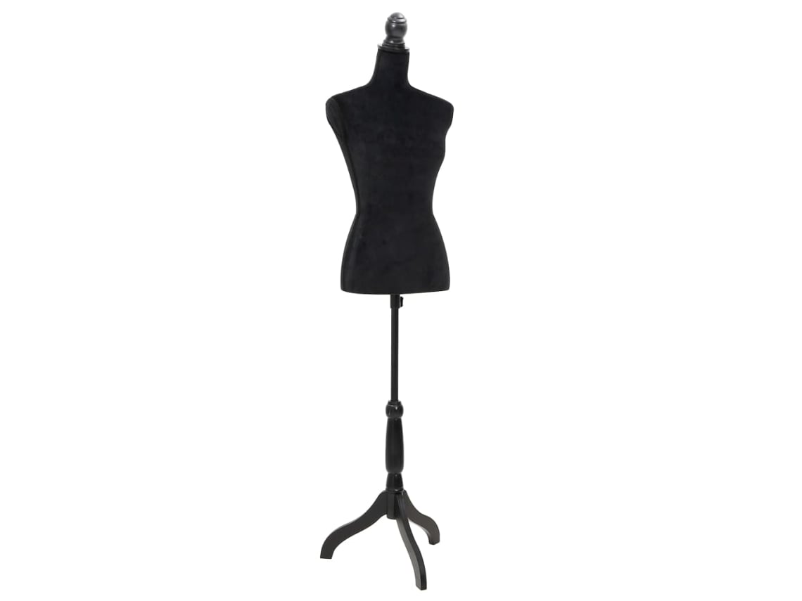 Manequim VIDAXL Preto Tecido