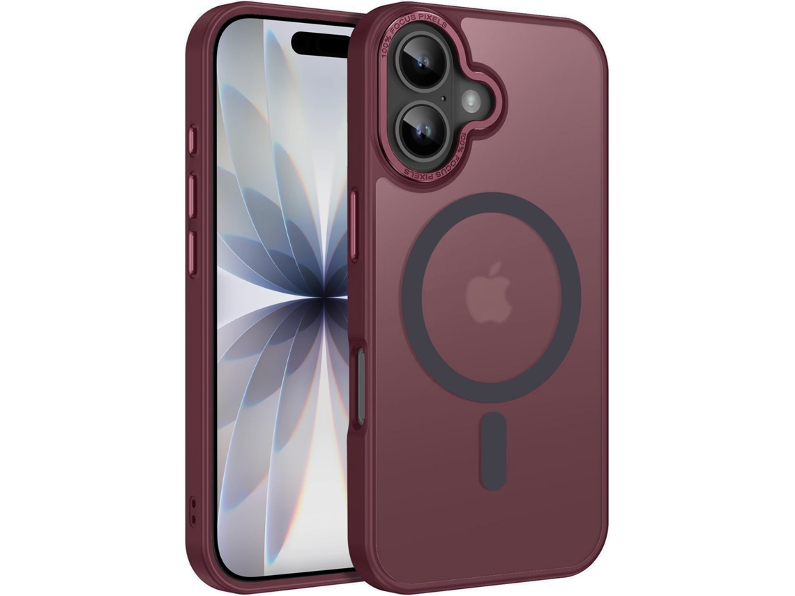 coqq Capa Para Iphone 17 - Capa Fosca Magsafe - Bordô