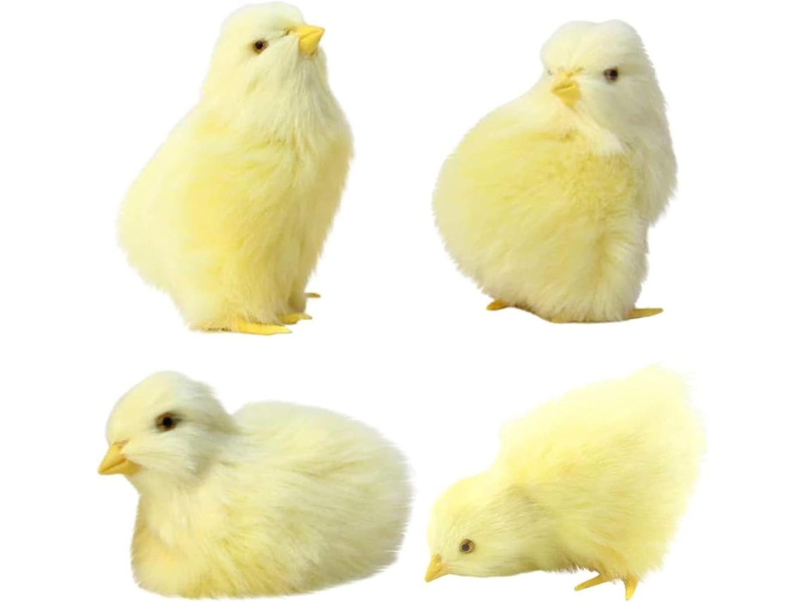 Simulação De Pintinho Pelúcia, 4 Unidades, Brinquedos Realistas