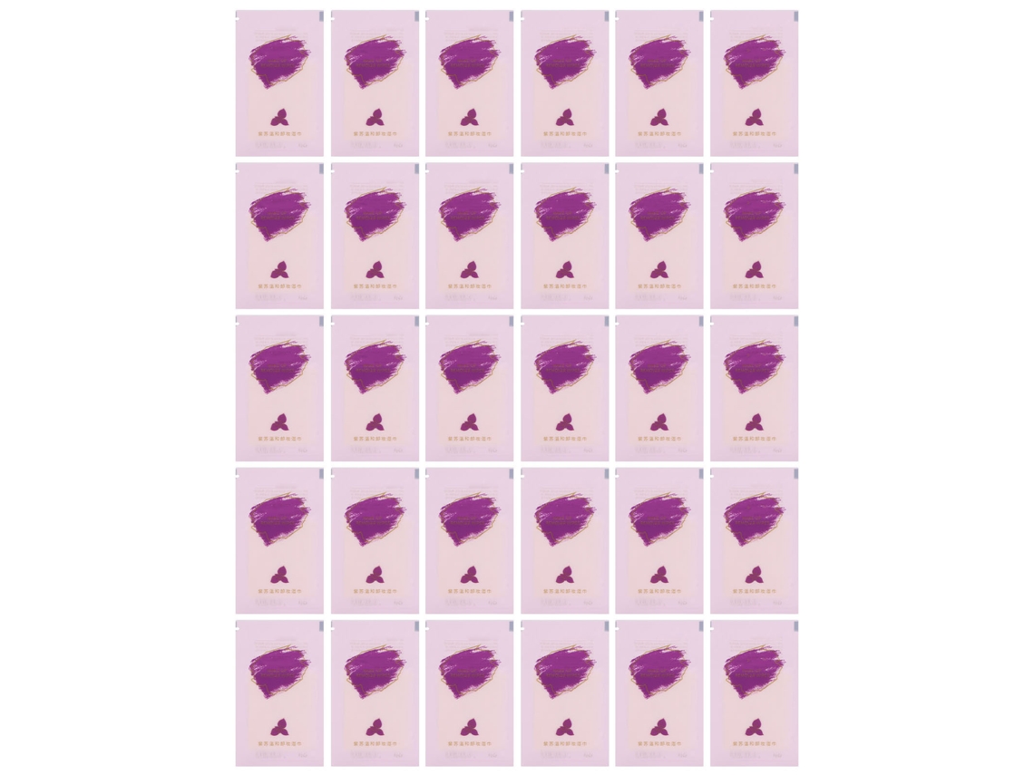 Lenços Descartáveis Umidificantes Manjericão Roxo Para Limpeza Facial Portáteis