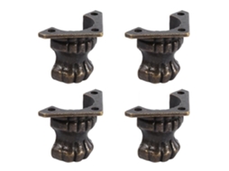 4 Pçs de Joias Antigas Baú Caixa de Madeira Pés Decorativos Liga de Zinco Perna Protetor de Canto Hardware Bronze HURRISE