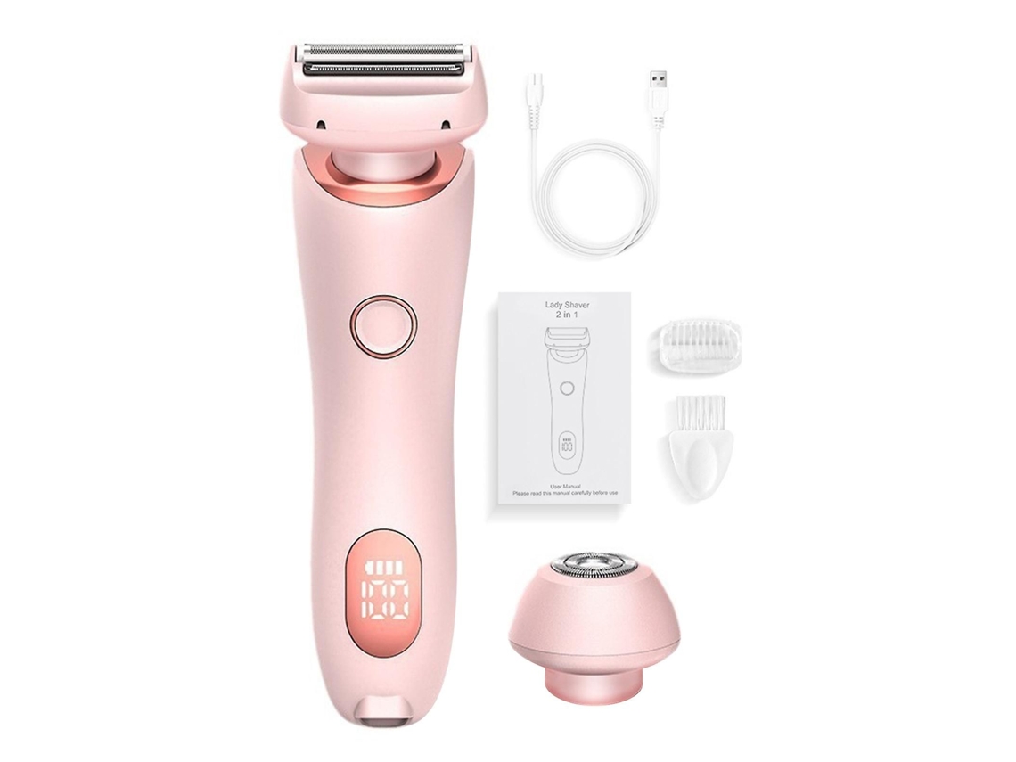 Aparador De Biquíni Silk Glide Razor Para Mulheres, Depilação Indolor 2 Em 1 Barbeador Elétrico Úmido E Seco Para Mulheres