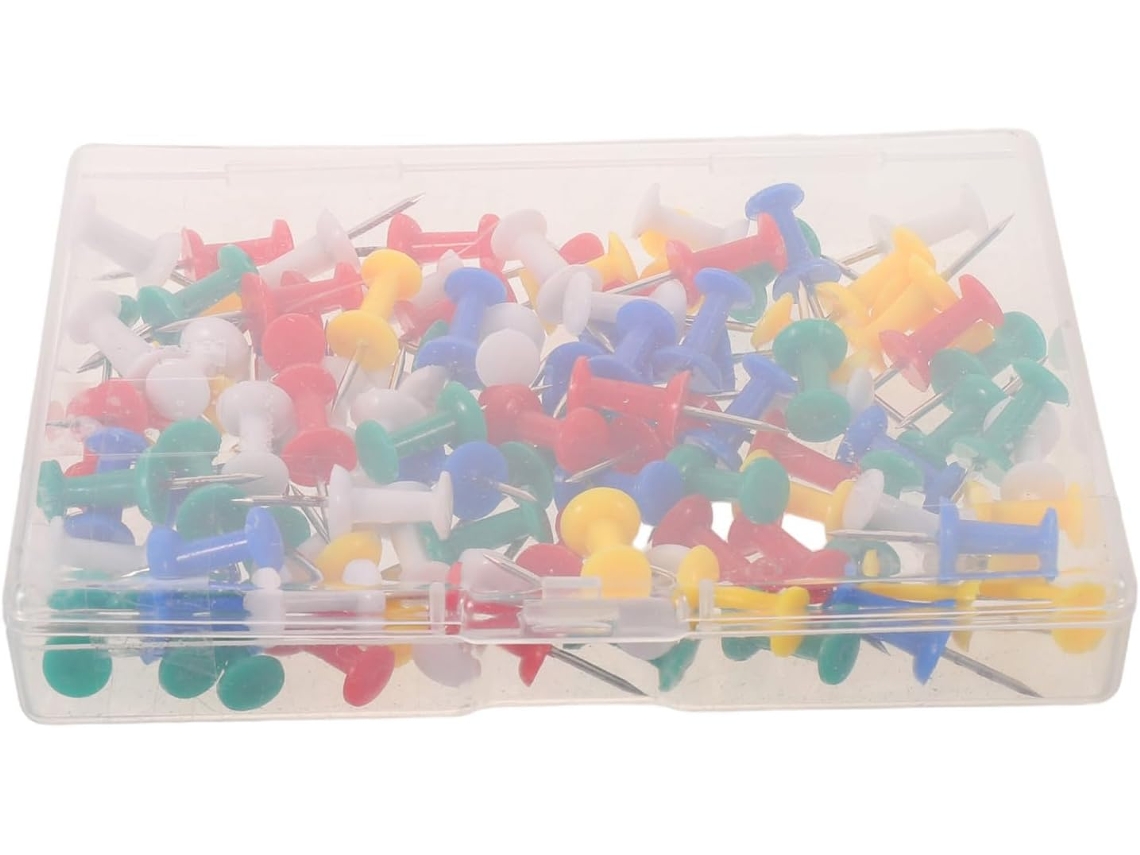 500 Unidades De Tachinhas Plásticas Multicoloridas Com Cabeça Redonda Para Fotos E Recados, Fixação Estável E Versátil